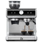 Semi-Automatic Professional Coffee Machine With Bean Grinder & Steam Wand