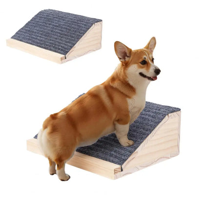 Wooden Pet Ramp, Low Angle for Small Dogs/Cats, Easy Assembly