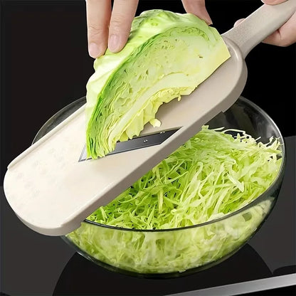 Cabbage Slicer and Shredder| Durable Stainless Steel Kitchen Utensils for Salad Preparation| Ergonomic Handle for Efficient Vegetable Shredding and Slicing| Very Suitable for Cabbage, Cucumber, and Carrots| Includes Storage C