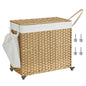 Laundry Hamper with Lid, 42.3 Gallons (160 L), Rolling Basket with Wheels