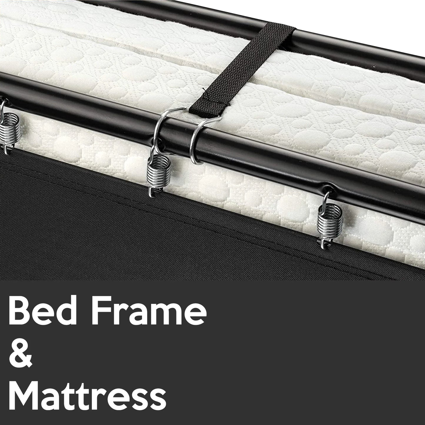 Folding Bed, 80x190cm with 7cm Thick Memory Foam Mattress, Portable