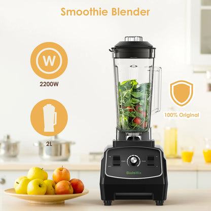 BPA Free 3HP 2200W Heavy Duty Grade Blender, Mixer, Juicer -  High Power Food Processor