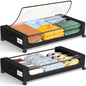 Under Bed Storage With Wheels, 2-Pack 48L Each With Clear Lids & Label,