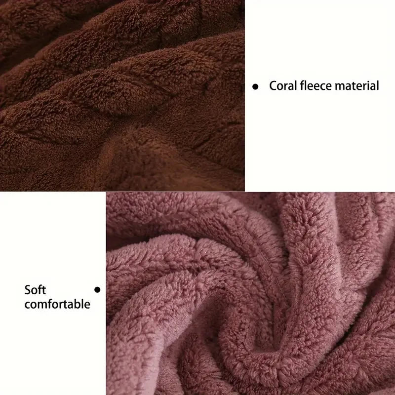 High Quality Thick Coral Velvet Bath Towels, Soft and Absorbent, Sports Beach Towels