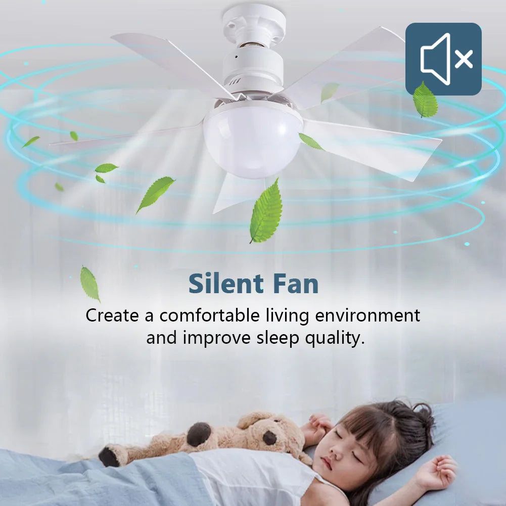 30/40W Ceiling Fan With Light, Remote Control Dimming