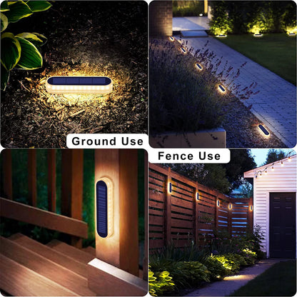5 Years Lifespan 4 Pack Solar Deck Lights, IP68 Waterproof Auto On/Off