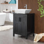 Black 24" Bathroom Vanity with Sink Combo, Grooved, Customized