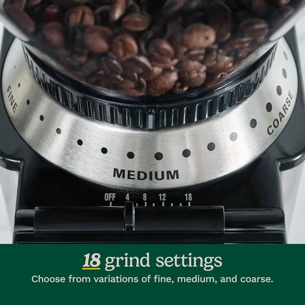 Electric One-Touch Automatic Burr Coffee Grinder with 18-Position Grind Selector