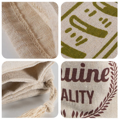 Linen Bread Bags with Drawstring For Loaf, Homemade Artisan Bread Storage,Reusable