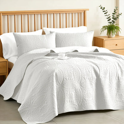 3pcs Or 2pcs Luxury Lightweight Bedspreads Set -Anti-cat Scratch Soft And Breathable Quilt Microfiber Bedspread