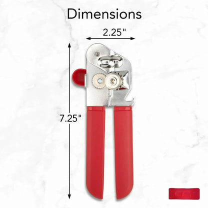 Manual Stainless Steel Can Opener with Chrome Finish