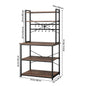 Kitchen Bakers Rack, 23.6 In/31.5 In/35.4 In  Stand with X-Shaped Support Bar, Coffee Bar for Cups & Dishes