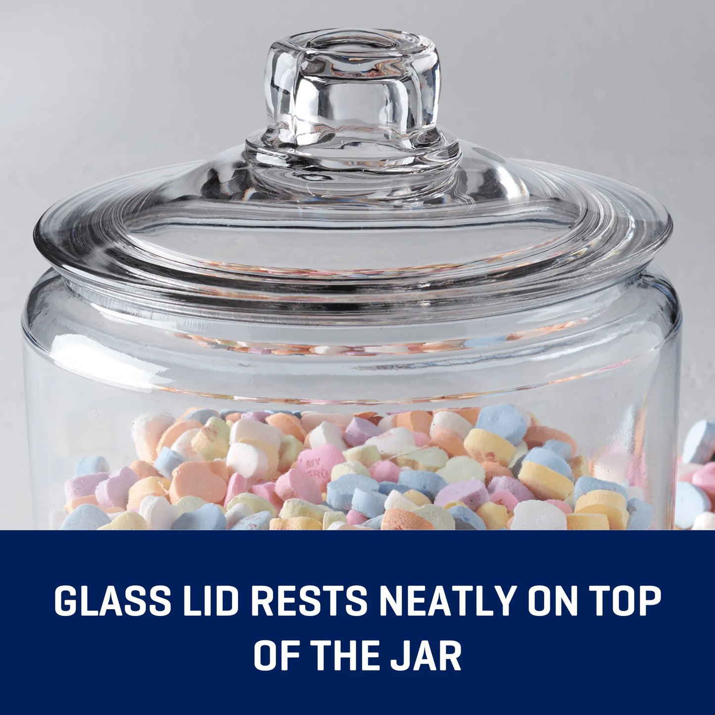 3 Quart Glass Jar with Lid, Ideal Use for Pantry Storage and Display