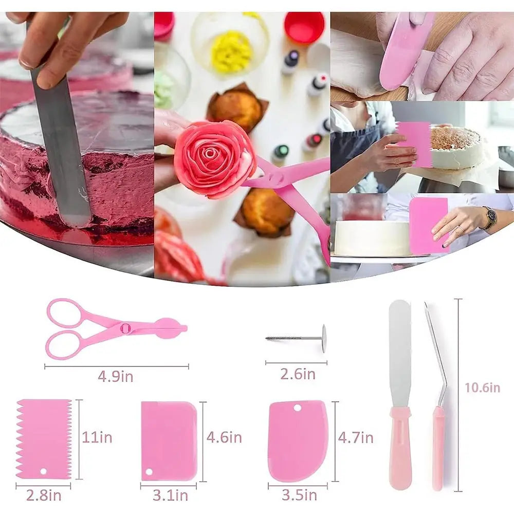 359pcs Cake Decorating Supplies Set, with 66 Tips, Piping Bags and Beginner Set