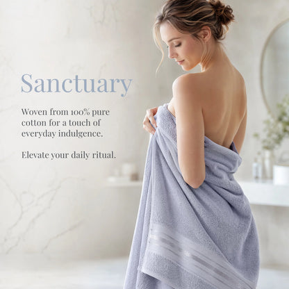 Luxury 6 Piece Towel Set, 2 Bath Towels 2 Hand Towel 2 Washcloths, 100% Cotton Turkish Towels
