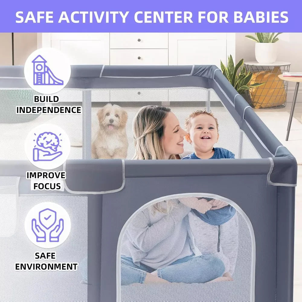 Foldable Baby Playpen for Indoor/Outdoor Safety
