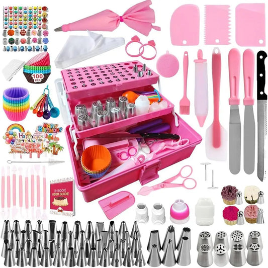 359pcs Cake Decorating Supplies Set, with 66 Tips, Piping Bags and Beginner Set