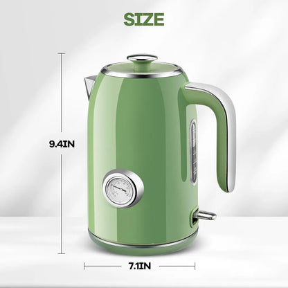 17 Liter Stainless Steel Electric Kettle with Temperature Display, Fast Boiling, Auto Shut Off and Boil Dry Protection