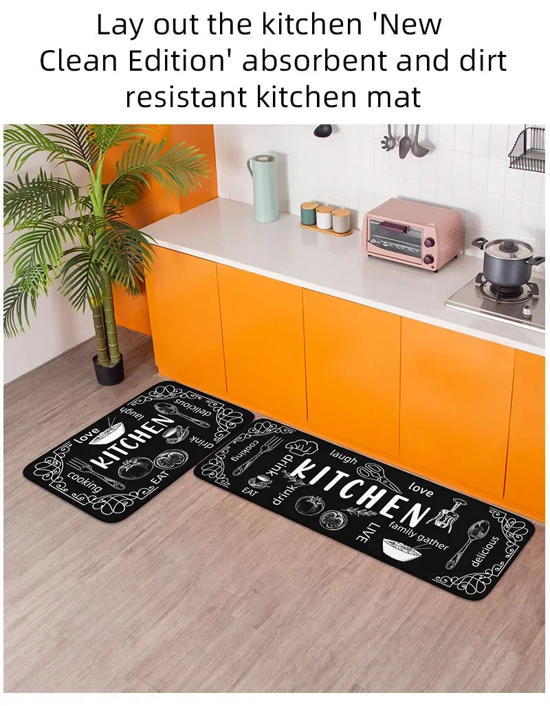 Kitchen Carpet Washable, Non-Slip, Absorbent Kitchen Mat