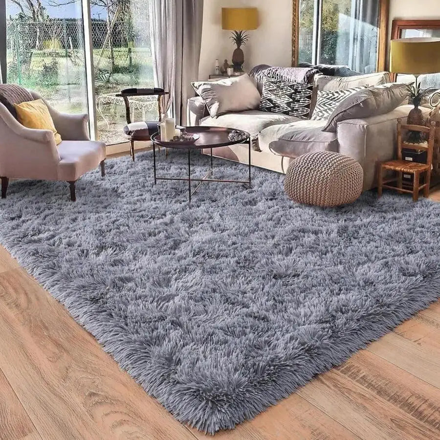 Soft Shag Rugs For Bedroom, Living Room, Luxury Modern Plush Carpet, Non-Slip