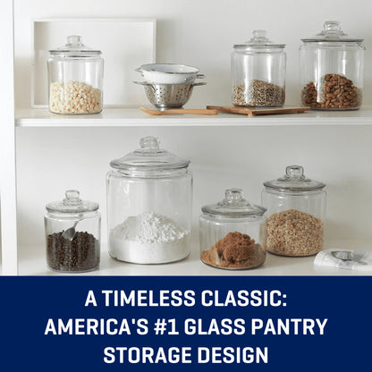 3 Quart Glass Jar with Lid, Ideal Use for Pantry Storage and Display