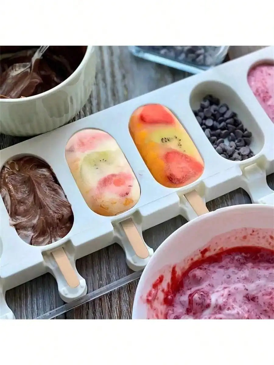 Craft Your Own Cool Treats: Premium Reusable Silicone Ice Cream & Popsicle Molds
