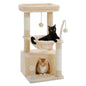 4-in-1 Cat Tree with Large Cat Condo, Sisal Scratching Post, Deep Hammock, Cozy Top Perch