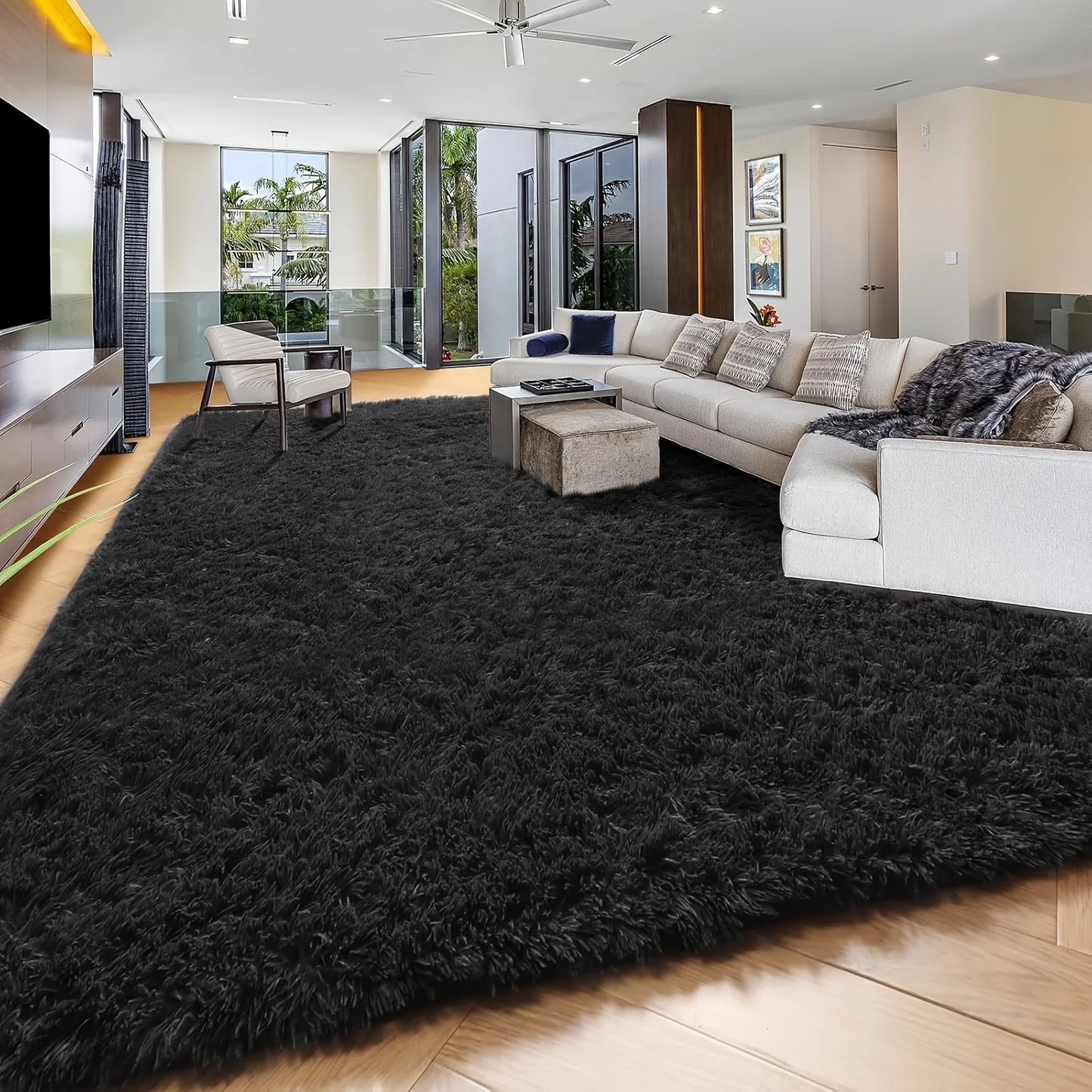 1pc Super Large Luxury, Modern, Machine Washable 8X10 Feet Area Rug for Living Room, Bedroom