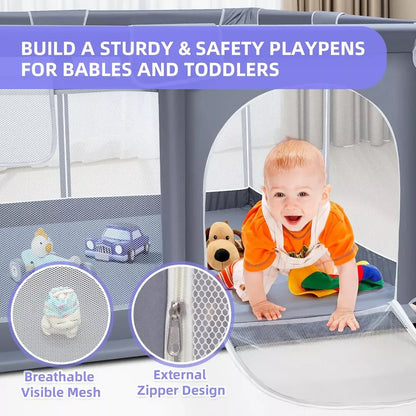 Foldable Baby Playpen for Indoor/Outdoor Safety