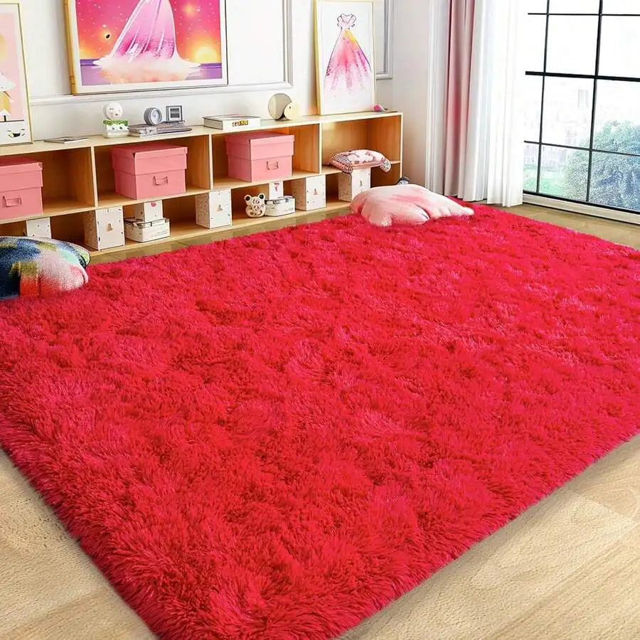 Soft Shag Rugs For Bedroom, Living Room, Luxury Modern Plush Carpet, Non-Slip