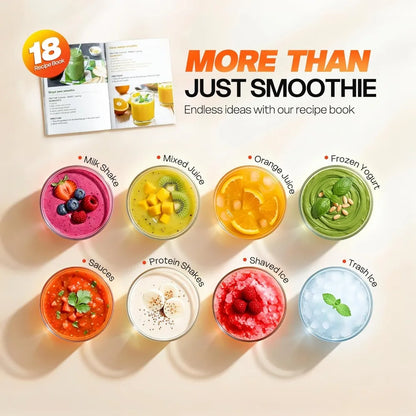 Portable Personal Smoothie Blender with 2 24oz Cups, Extra Lid for Shakes Juices Baby Food Nutritious Recipes