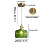 Led Crystal Pendant Light, Green Chandelier Modern Hanging Ceiling Lamp, Retro Home Decor