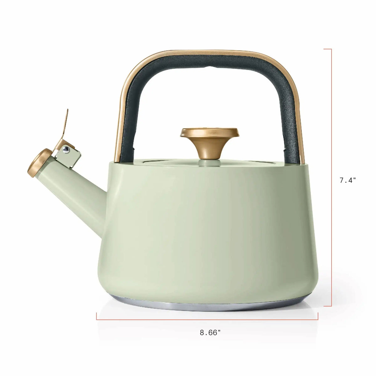 Beautiful 1.8L Ceramic Non-Stick Stovetop Tea Kettle, Sage Green by Drew Barrymore
