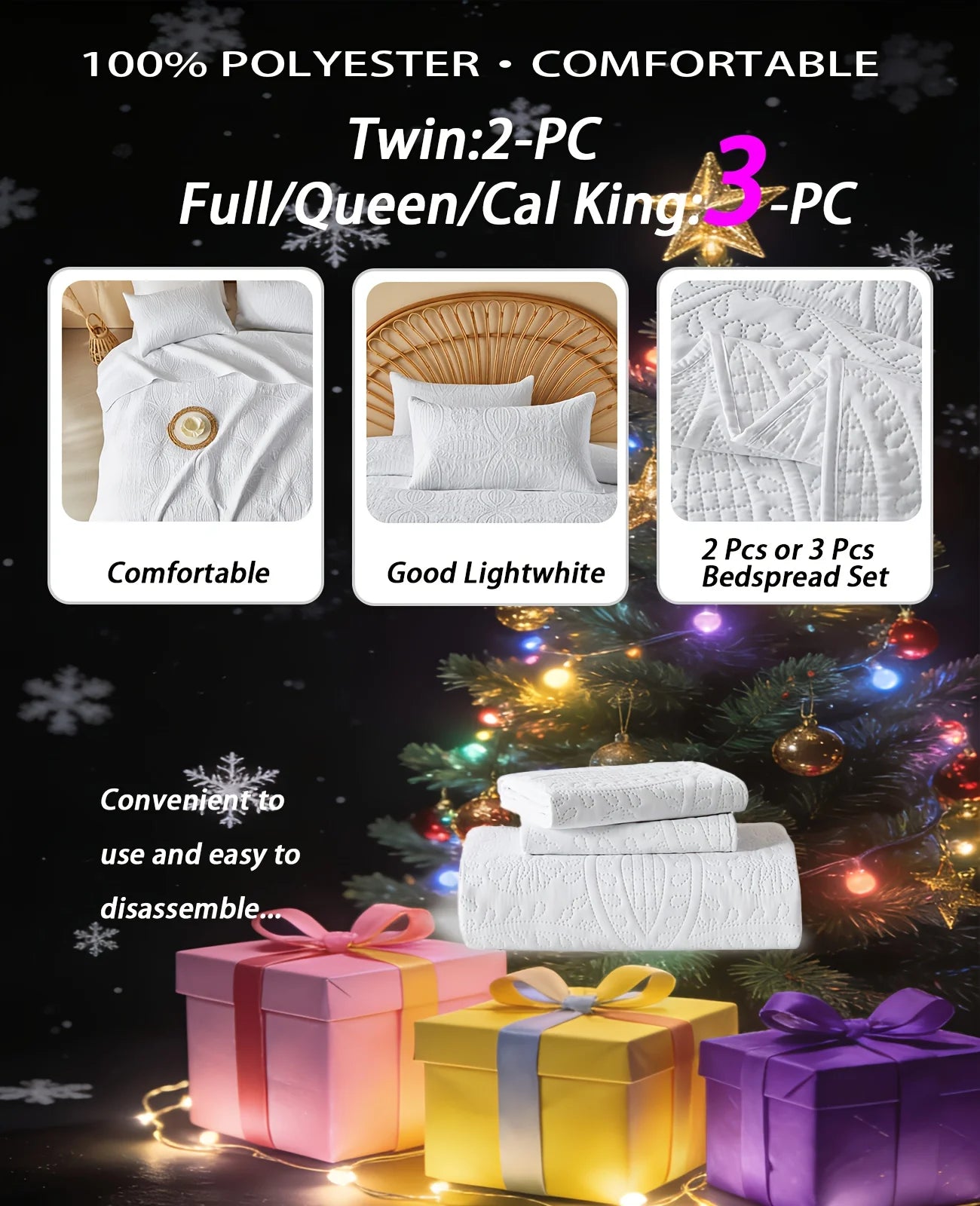 3pcs Or 2pcs Luxury Lightweight Bedspreads Set -Anti-cat Scratch Soft And Breathable Quilt Microfiber Bedspread