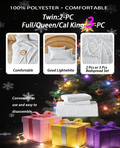 3pcs Or 2pcs Luxury Lightweight Bedspreads Set -Anti-cat Scratch Soft And Breathable Quilt Microfiber Bedspread