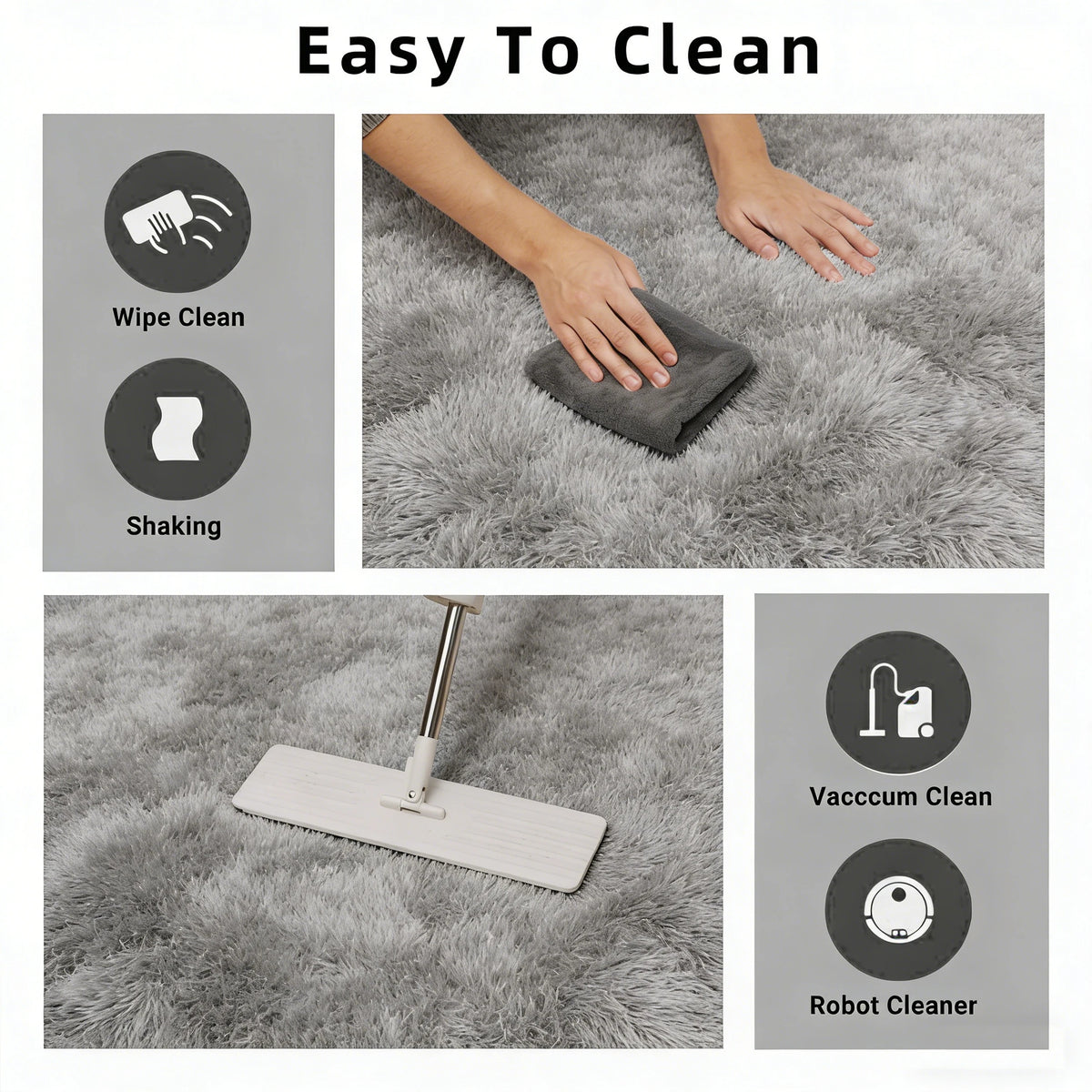 6x9 Ft Large Shag Rugs for Living Room Decor, Tie-Dyed Ultra Soft Fluffy Furry Area Rugs for Bedroom Indoor Floor