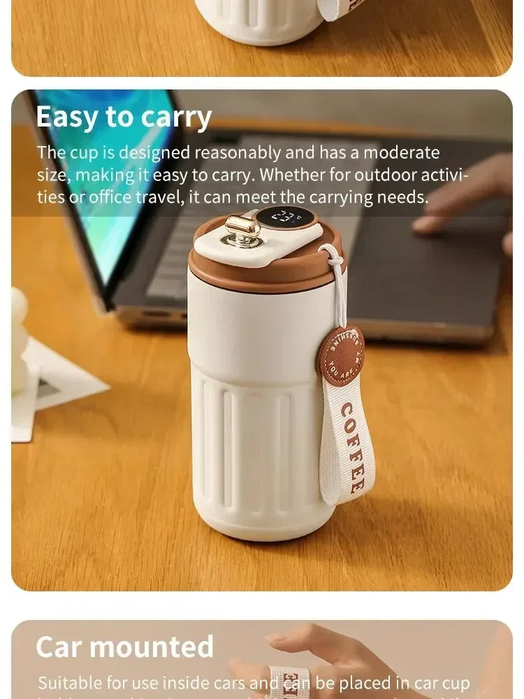 450ML Stainless Steel Thermo Water Bottle, LED Temperature Display Coffee Cup