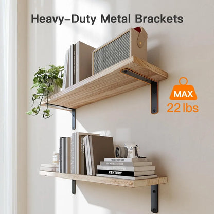 Bathroom Shelves Over Toilet with Storage Basket, Natural Wood