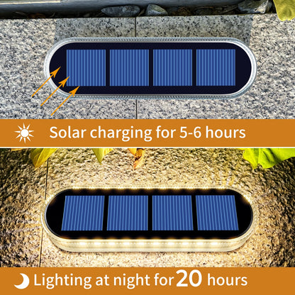 5 Years Lifespan 4 Pack Solar Deck Lights, IP68 Waterproof Auto On/Off