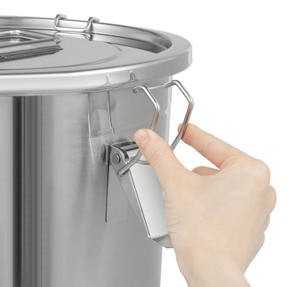 12L 304 Stainless Steel Kitchen Container for Rice, Oil, Airtight Durable, Corrosion Resistant
