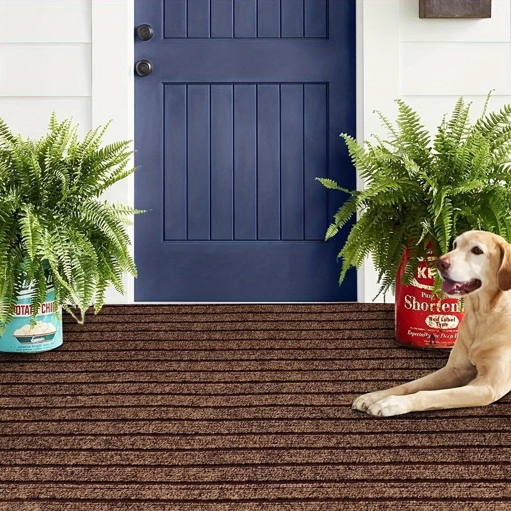 1pc (1800G/Square Meter) Runner with Rubber Backing, Non-Slip, Washable, Indoor And Outdoor