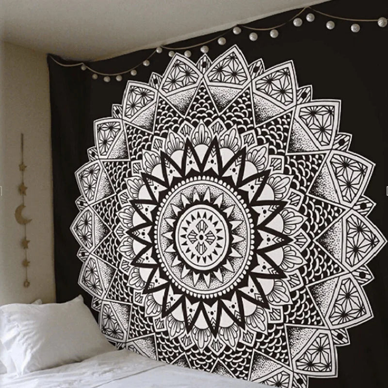 Polyester Mandala Print Tapestry Wall Hanging