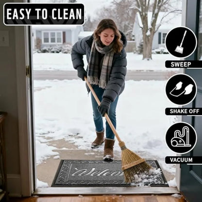 Welcome Mat, Heavy Duty for Home Entrance, Outdoor Indoor