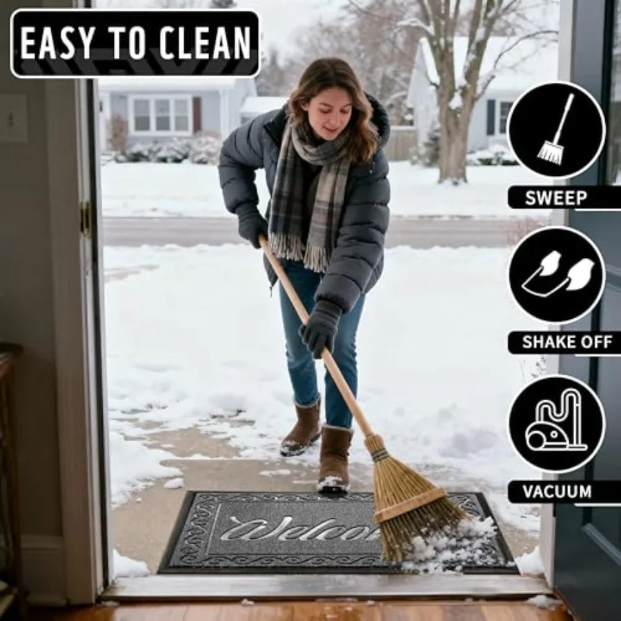 Welcome Mat, Heavy Duty for Home Entrance, Outdoor Indoor