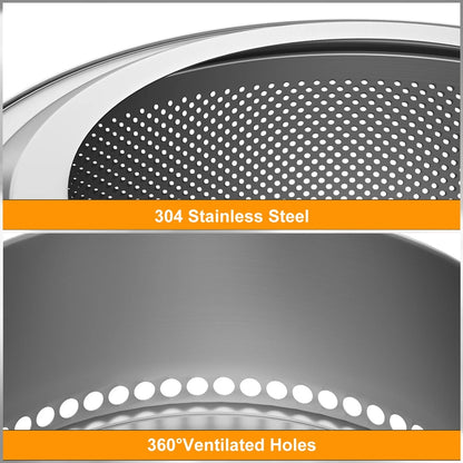 19 Inch Smokeless Fire Pit for Outdoor Wood Burning,  Portable 304, Perforated  Fireplace