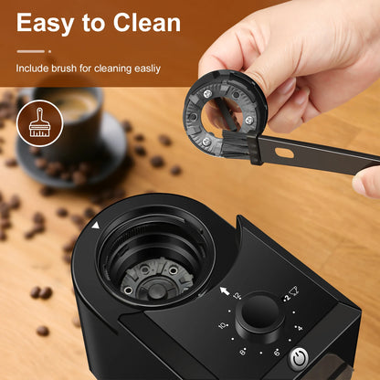 Automatic Burr Coffee Grinder With 28 Adjustable Gears for Espresso French Press Drip Coffee