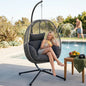 Double Outdoor Egg Swing Chair with Stand
