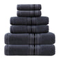 Luxury 6 Piece Towel Set, 2 Bath Towels 2 Hand Towel 2 Washcloths, 100% Cotton Turkish Towels