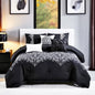 6 Pcs Embroidery Bed Comforter Set, Luxury Bedding Set in a Bag