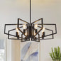 Modern Adjustable 8-Light Geometric Pendant Ceiling Light